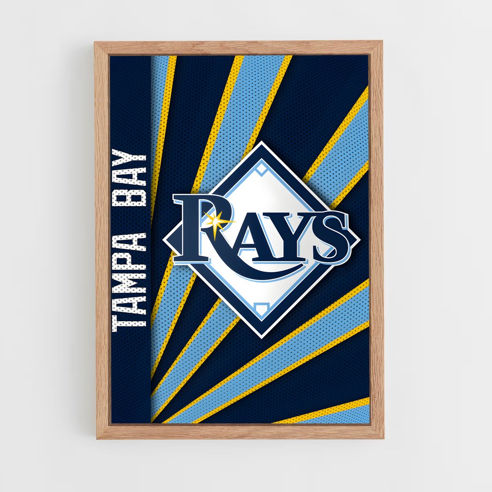 ap-tampa bay rays-7 cadre Bois clair