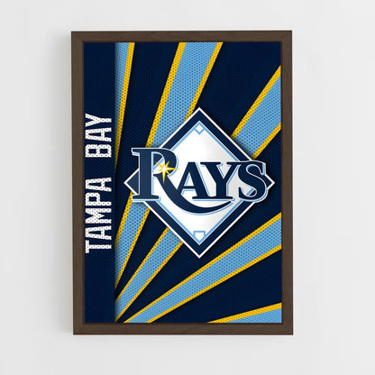 ap-tampa bay rays-7 cadre Bois foncé