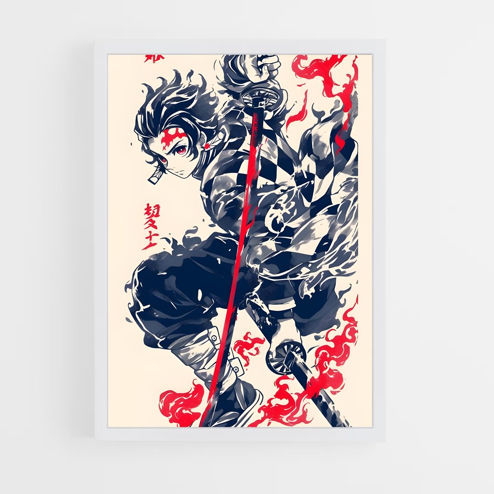 ap-tanjiro kamado-11 cadre Blanc