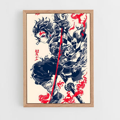 ap-tanjiro kamado-11 cadre Bois clair