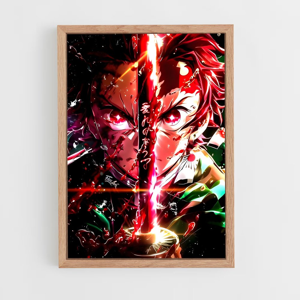 ap-tanjiro kamado-5 cadre Bois clair