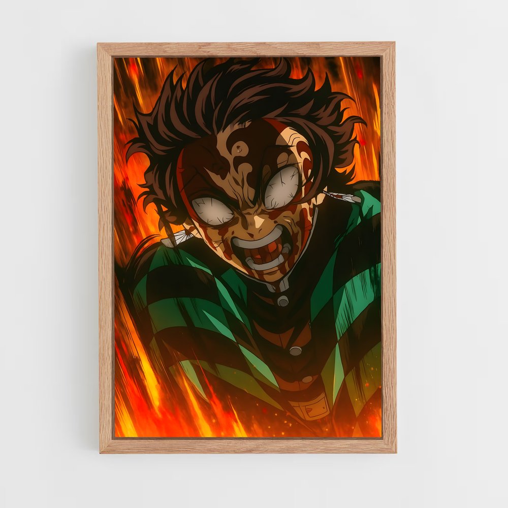 ap-tanjiro kamado-7 cadre Bois clair
