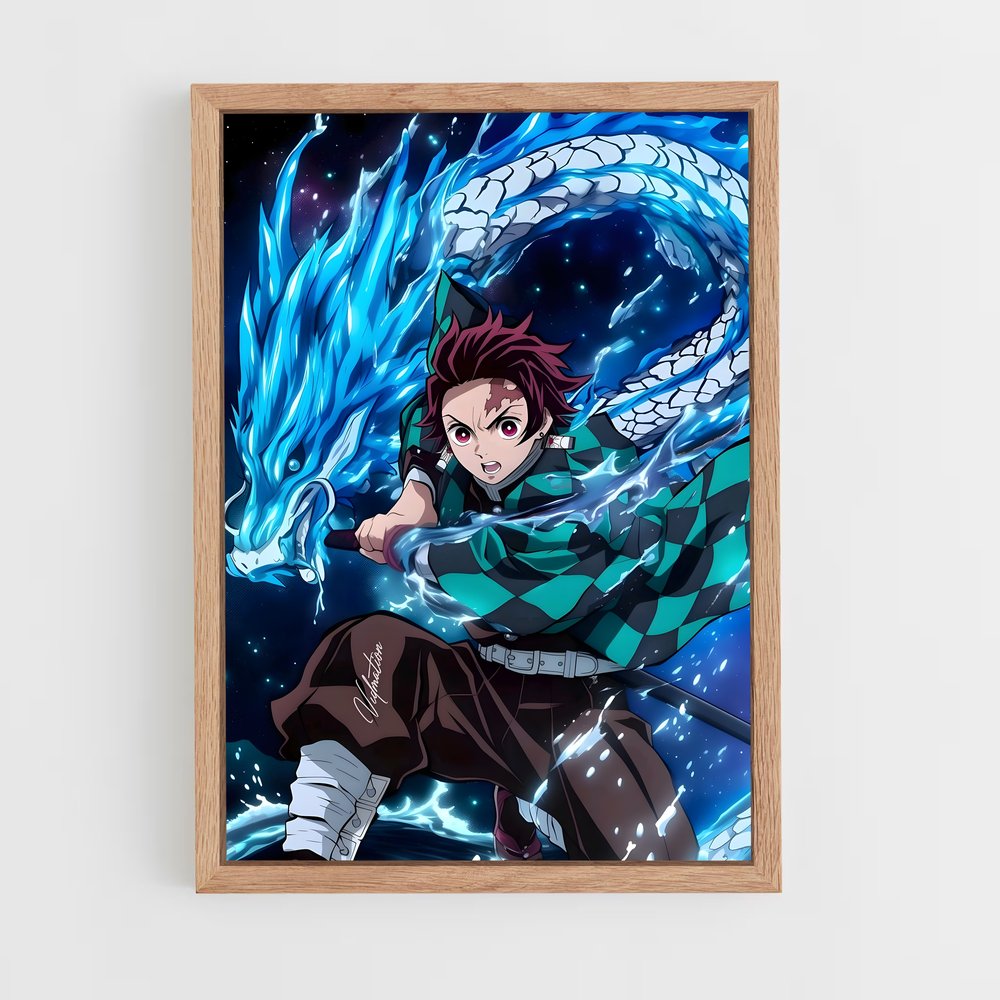 ap-tanjiro kamado-8 cadre Bois clair