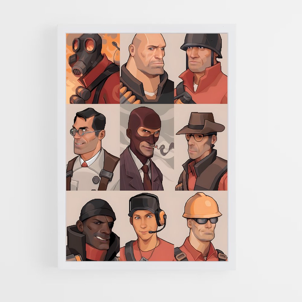 ap-team fortress 2-1 cadre Blanc