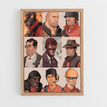 ap-team fortress 2-1 cadre Bois clair