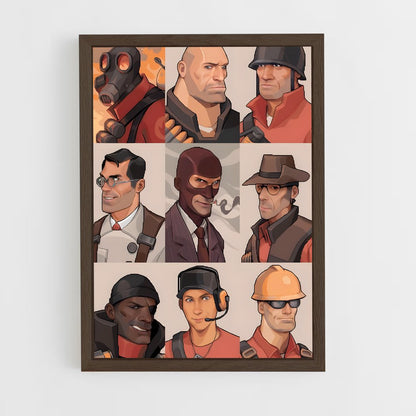 ap-team fortress 2-1 cadre Bois foncé