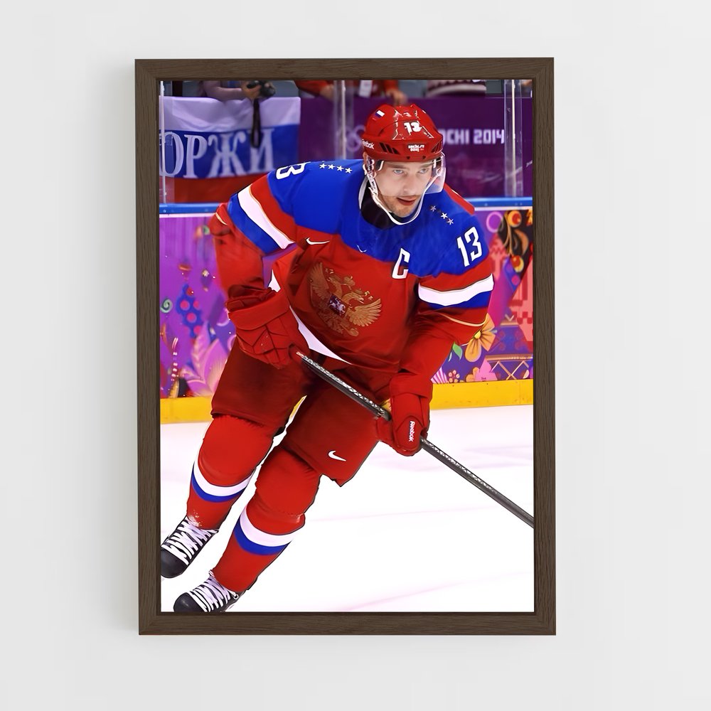 ap-team russia hockey-2 cadre Bois foncé