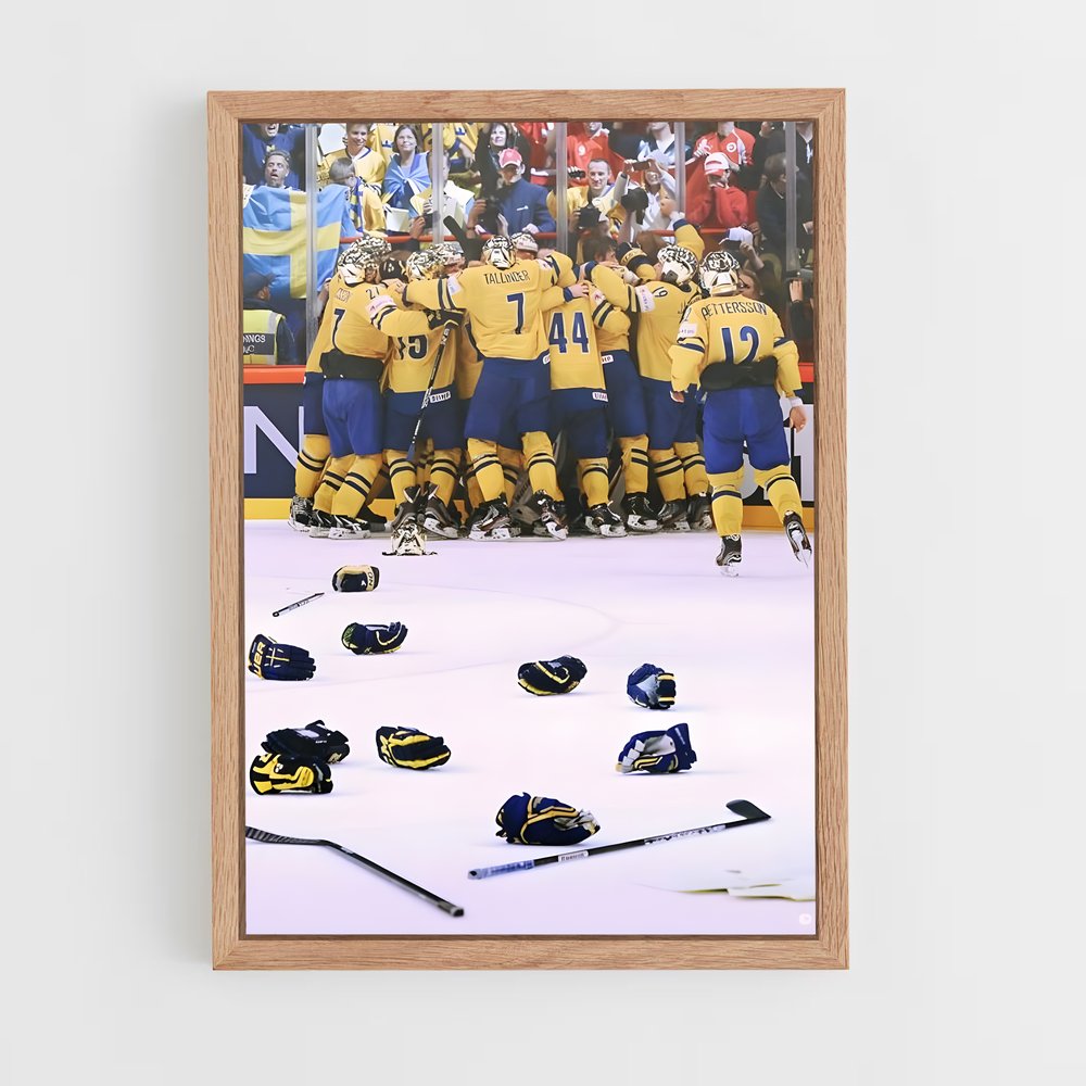 ap-team sweden hockey-1 cadre Bois clair