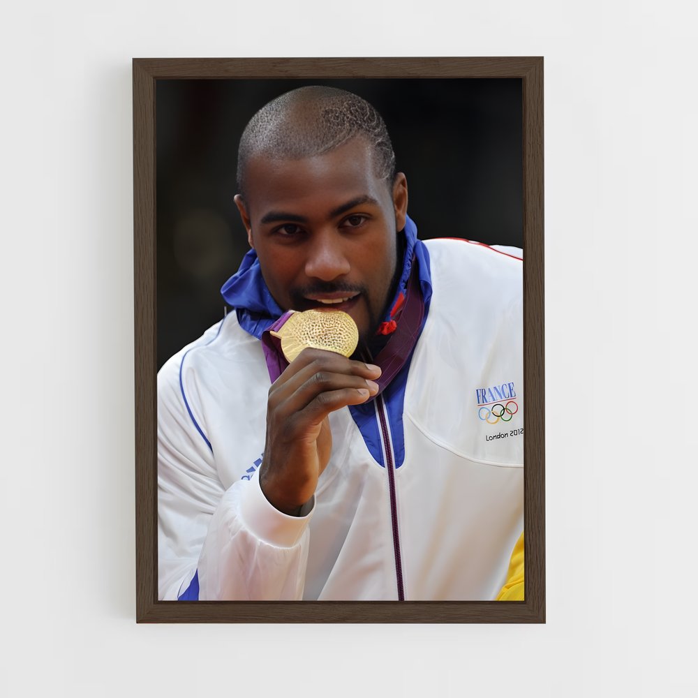 ap-teddy riner-1 cadre Bois foncé