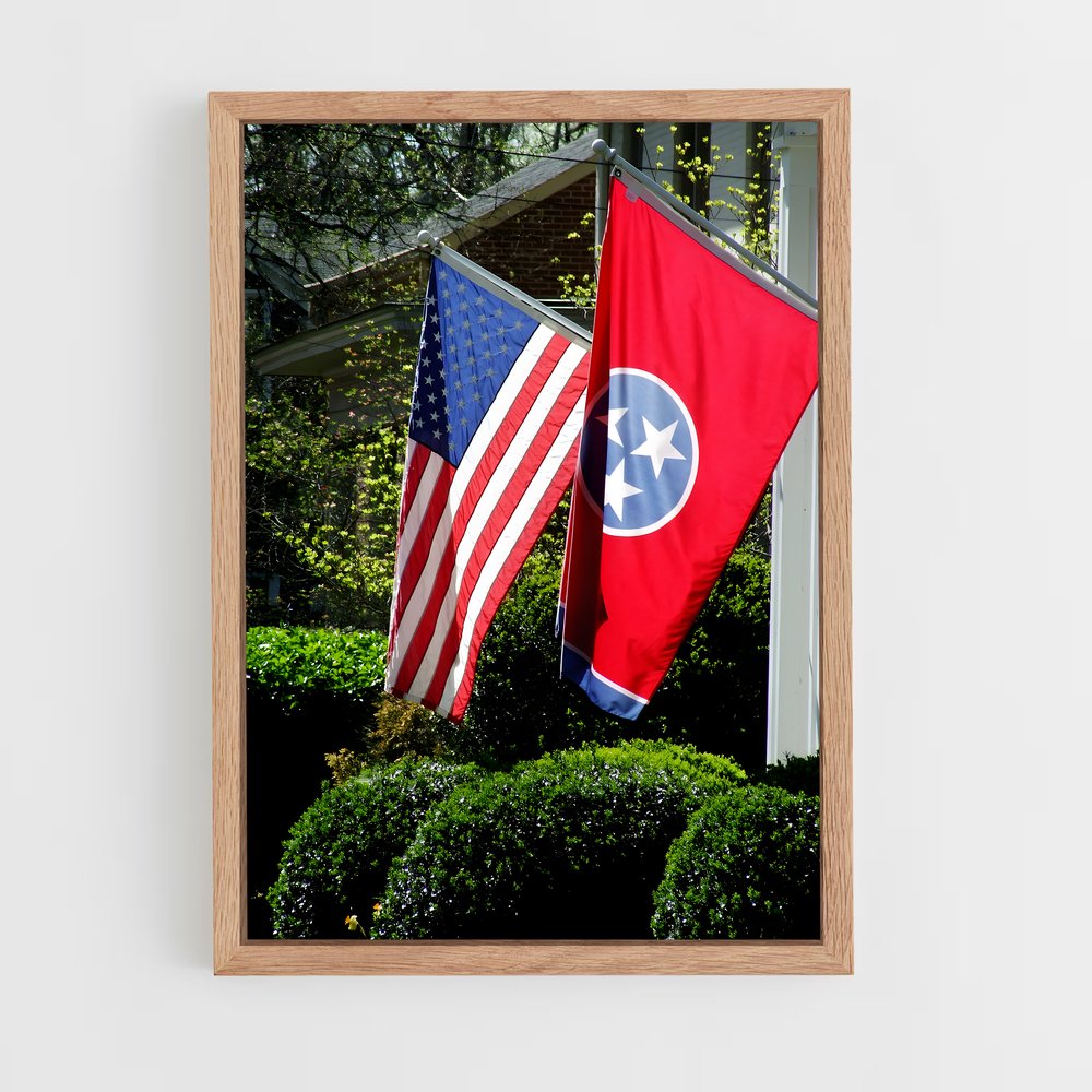 ap-tennessee flag-1 cadre Bois clair