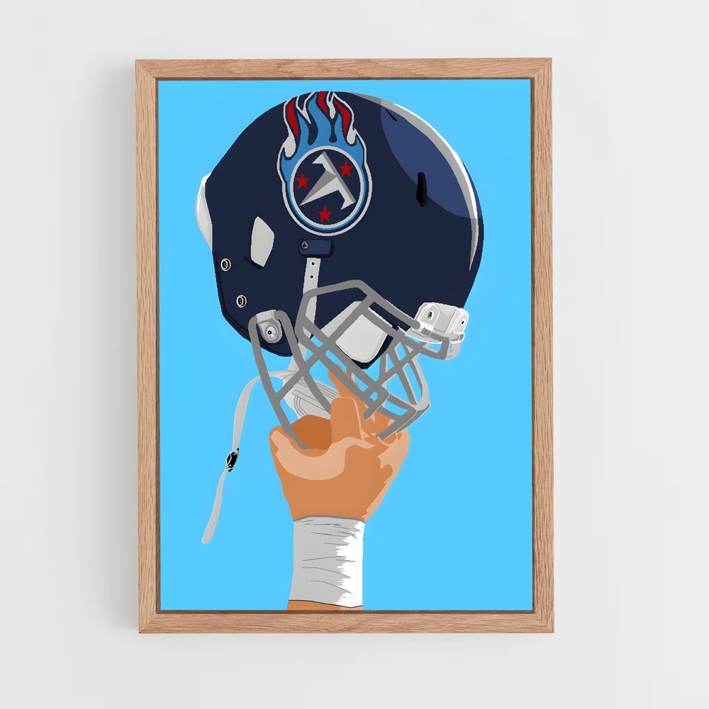 ap-tennessee titans-4 cadre Bois clair