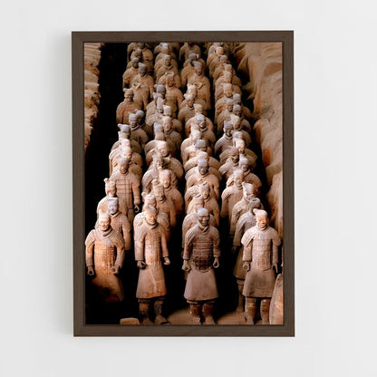 ap-terracotta army-11 cadre Bois foncé
