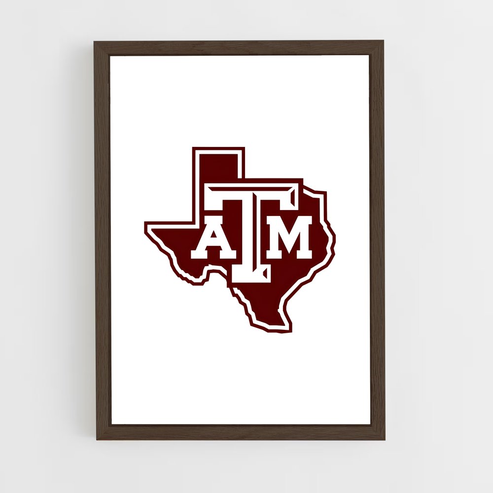 ap-texas aandm aggies-3 cadre Bois foncé