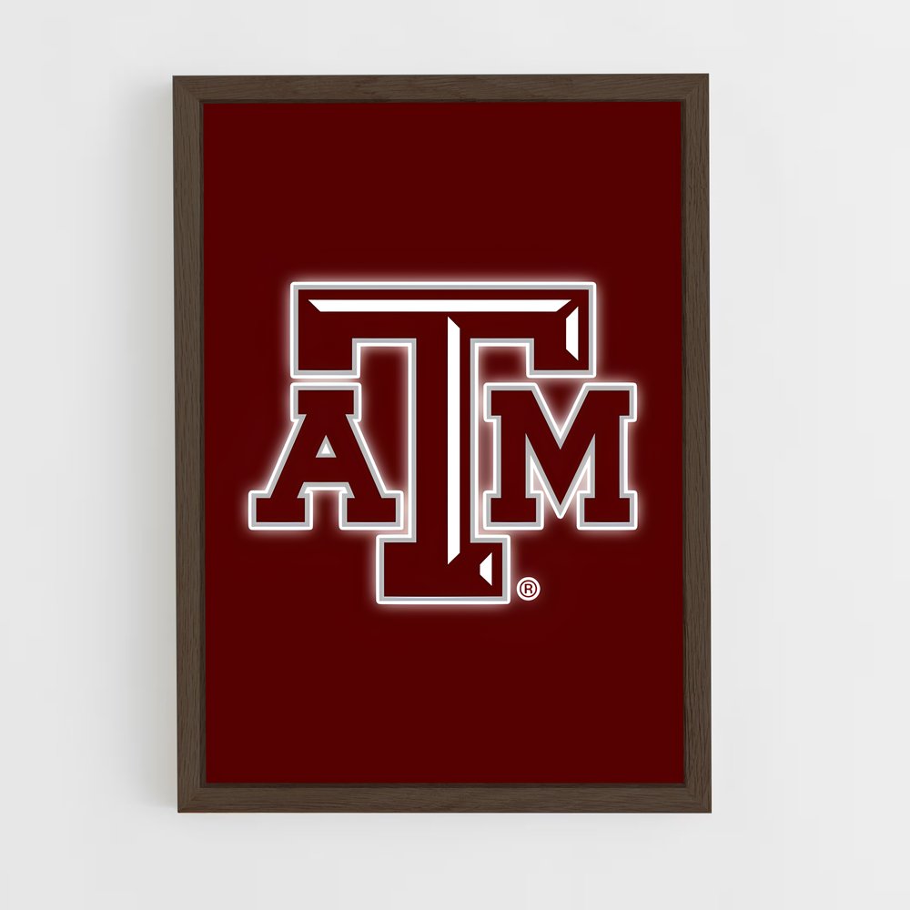 ap-texas aandm aggies-4 cadre Bois foncé