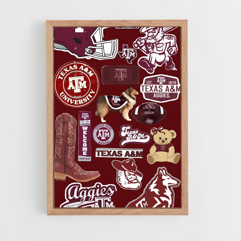 ap-texas aandm aggies-6 cadre Bois clair