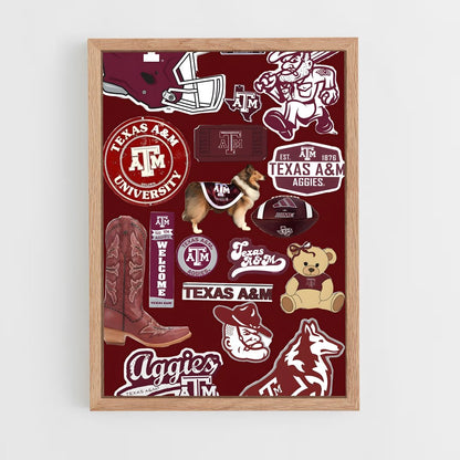 ap-texas aandm aggies-6 cadre Bois clair