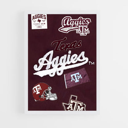ap-texas aandm aggies-7 cadre Blanc