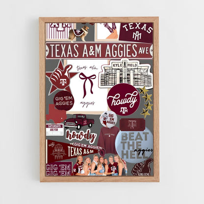 ap-texas aandm aggies-8 cadre Bois clair