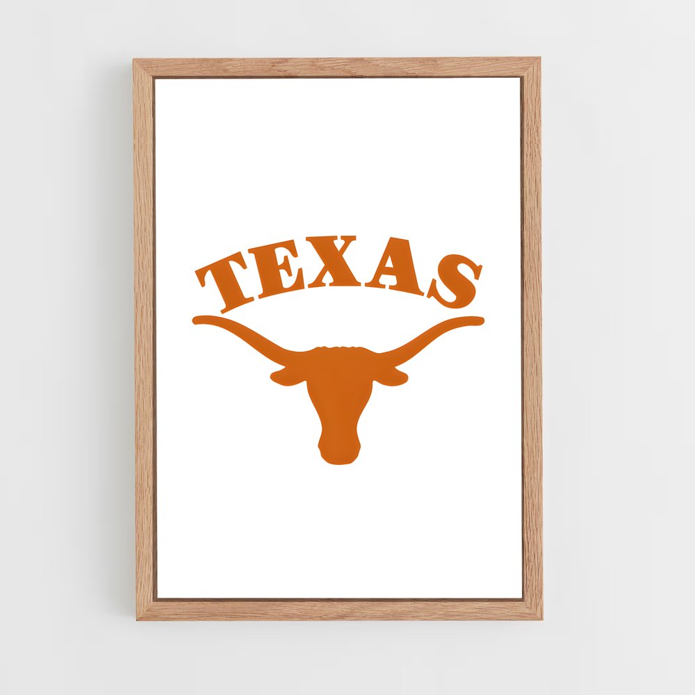 ap-texas longhorns-3 cadre Bois clair