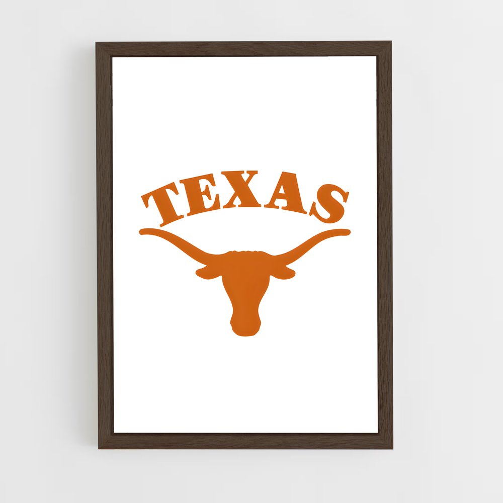 ap-texas longhorns-3 cadre Bois foncé