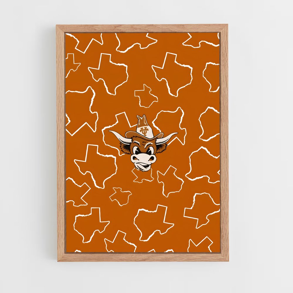 ap-texas longhorns-4 cadre Bois clair