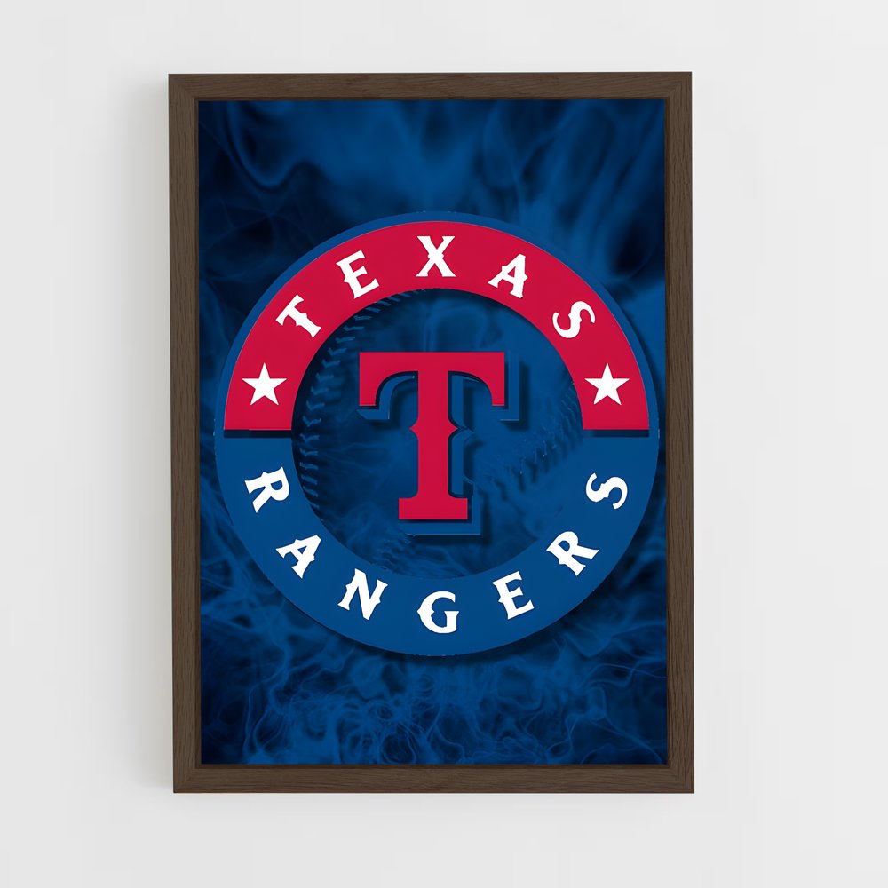 ap-texas rangers-3 cadre Bois foncé