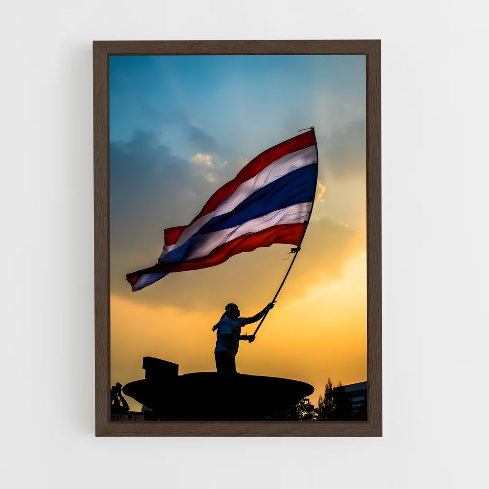 ap-thailand flag-2 cadre Bois foncé