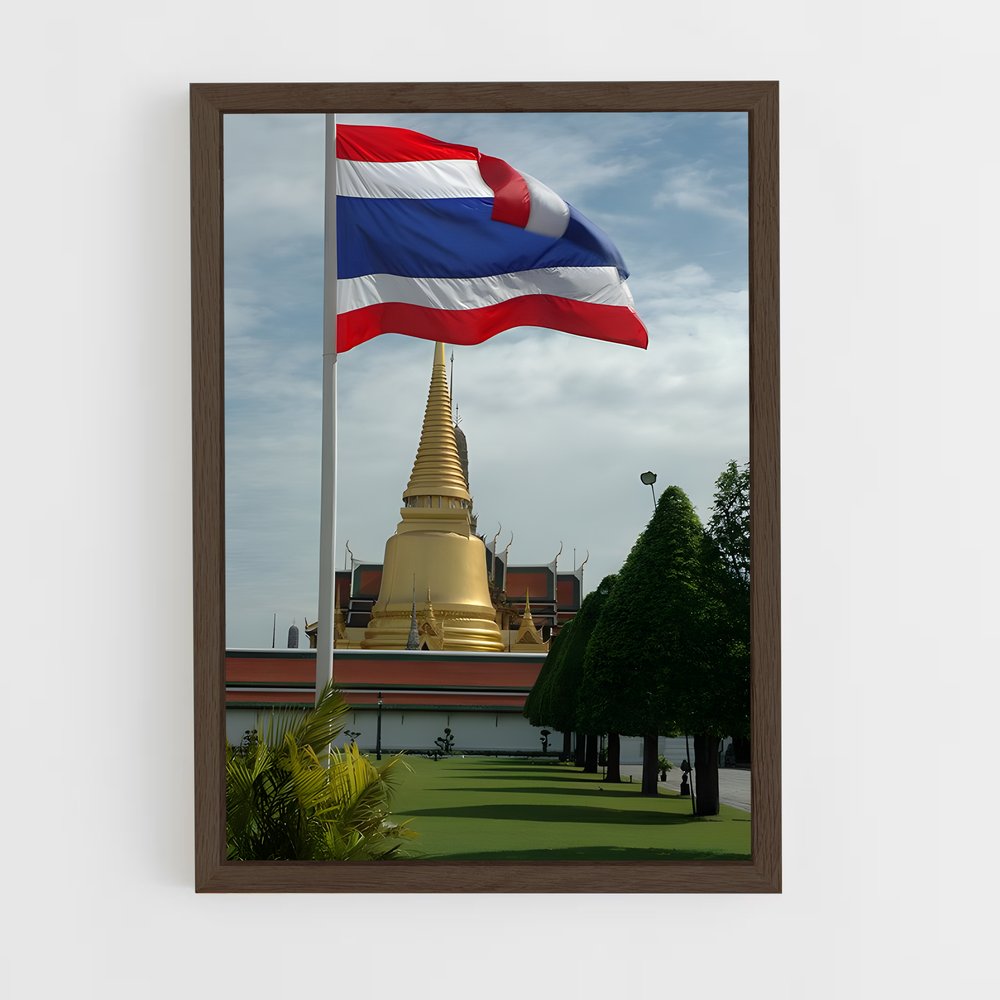 ap-thailand flag-3 cadre Bois foncé