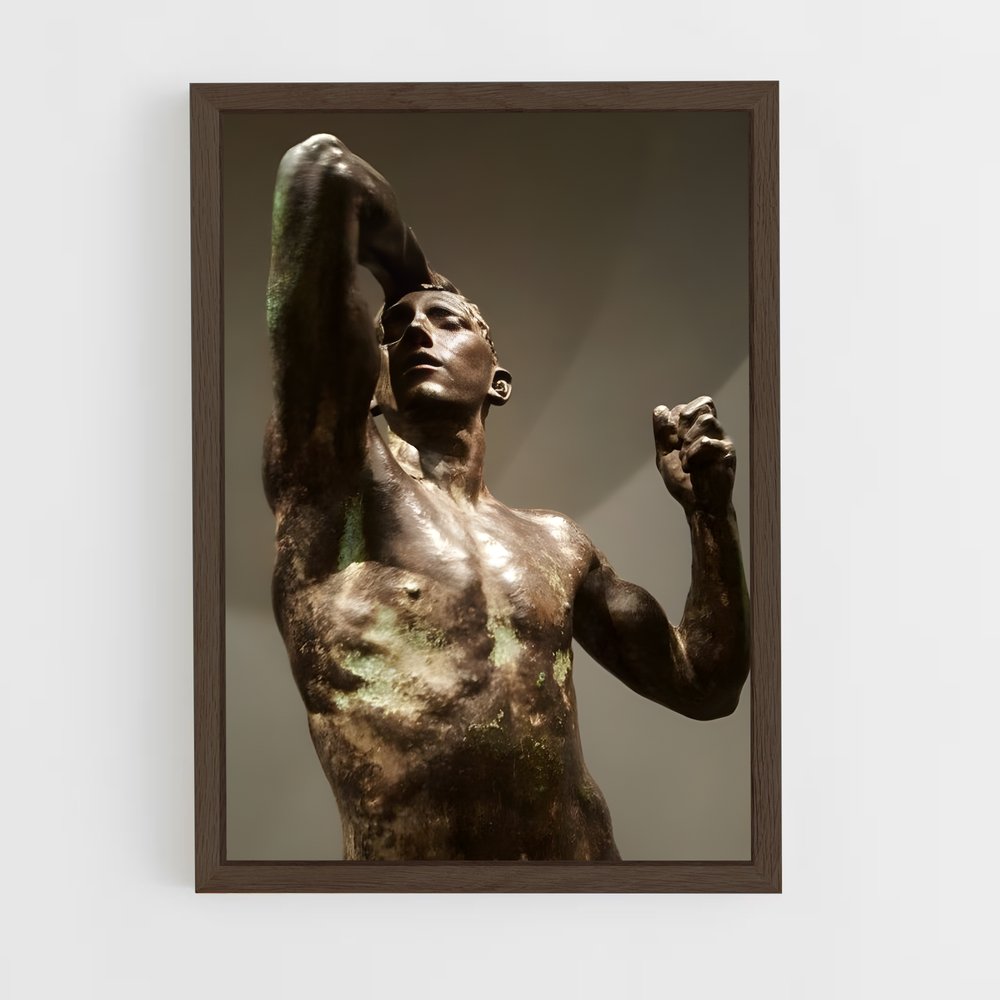 ap-the age of bronze rodin-1 cadre Bois foncé