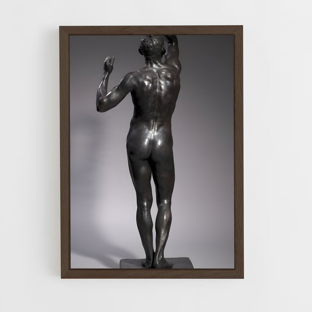 ap-the age of bronze rodin-2 cadre Bois foncé