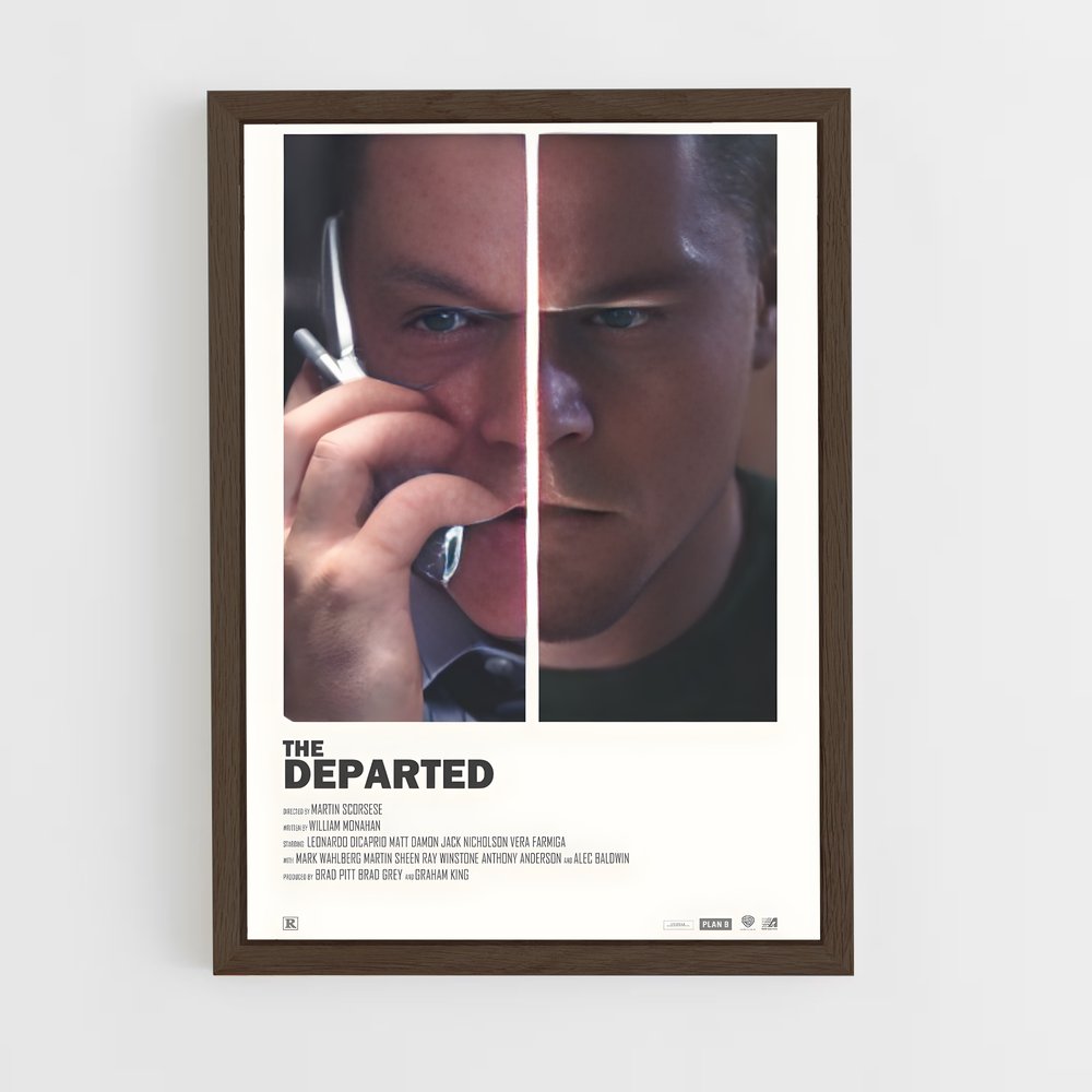 ap-the departed-1 cadre Bois foncé