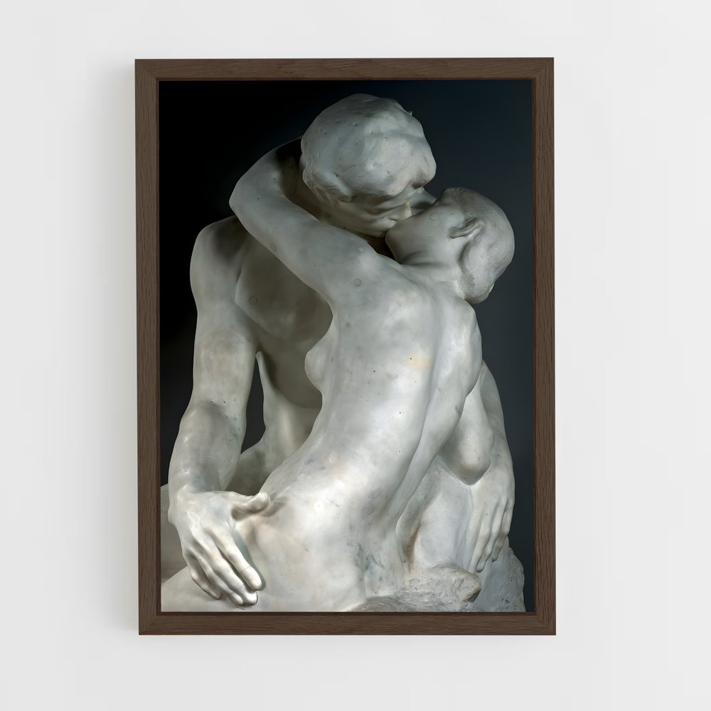ap-the kiss rodin-1 cadre Bois foncé