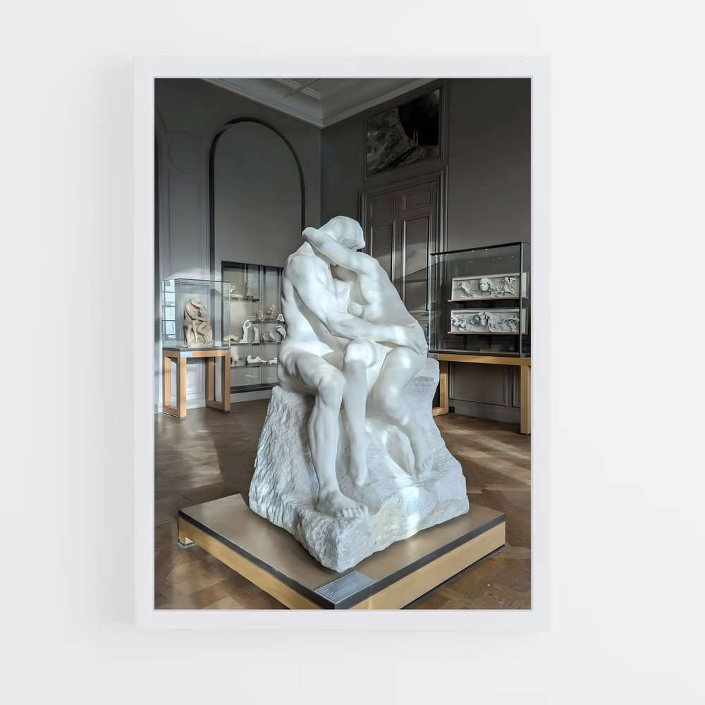 ap-the kiss rodin-8 cadre Blanc