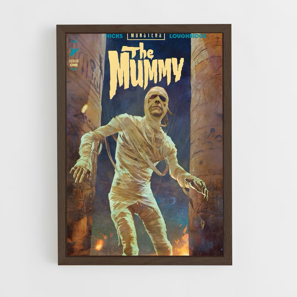 ap-the mummy-1 cadre Bois foncé