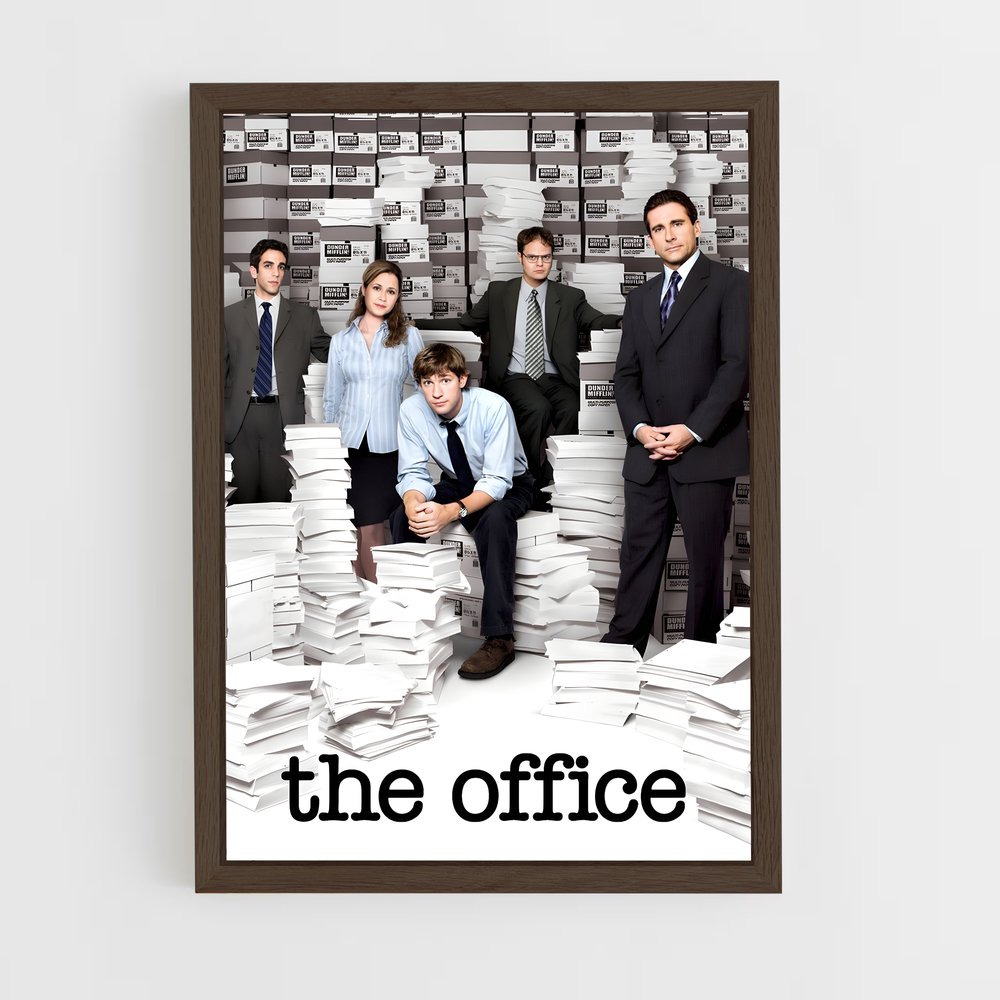 ap-the office-4 cadre Bois foncé