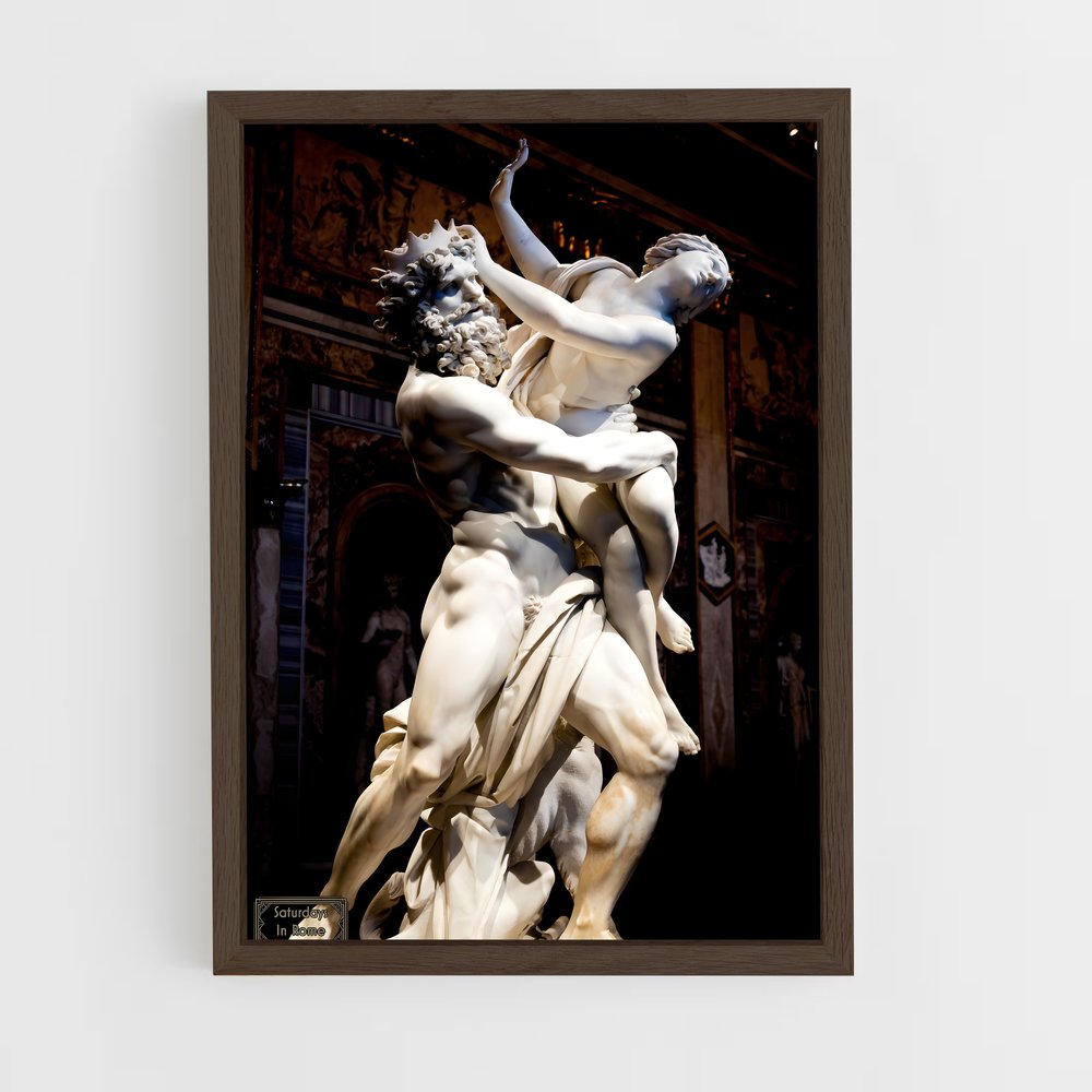 ap-the rape of proserpina bernini-8 cadre Bois foncé