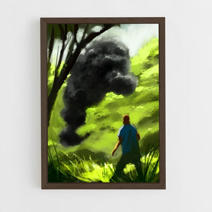 ap-the smoke monster-1 cadre Bois foncé