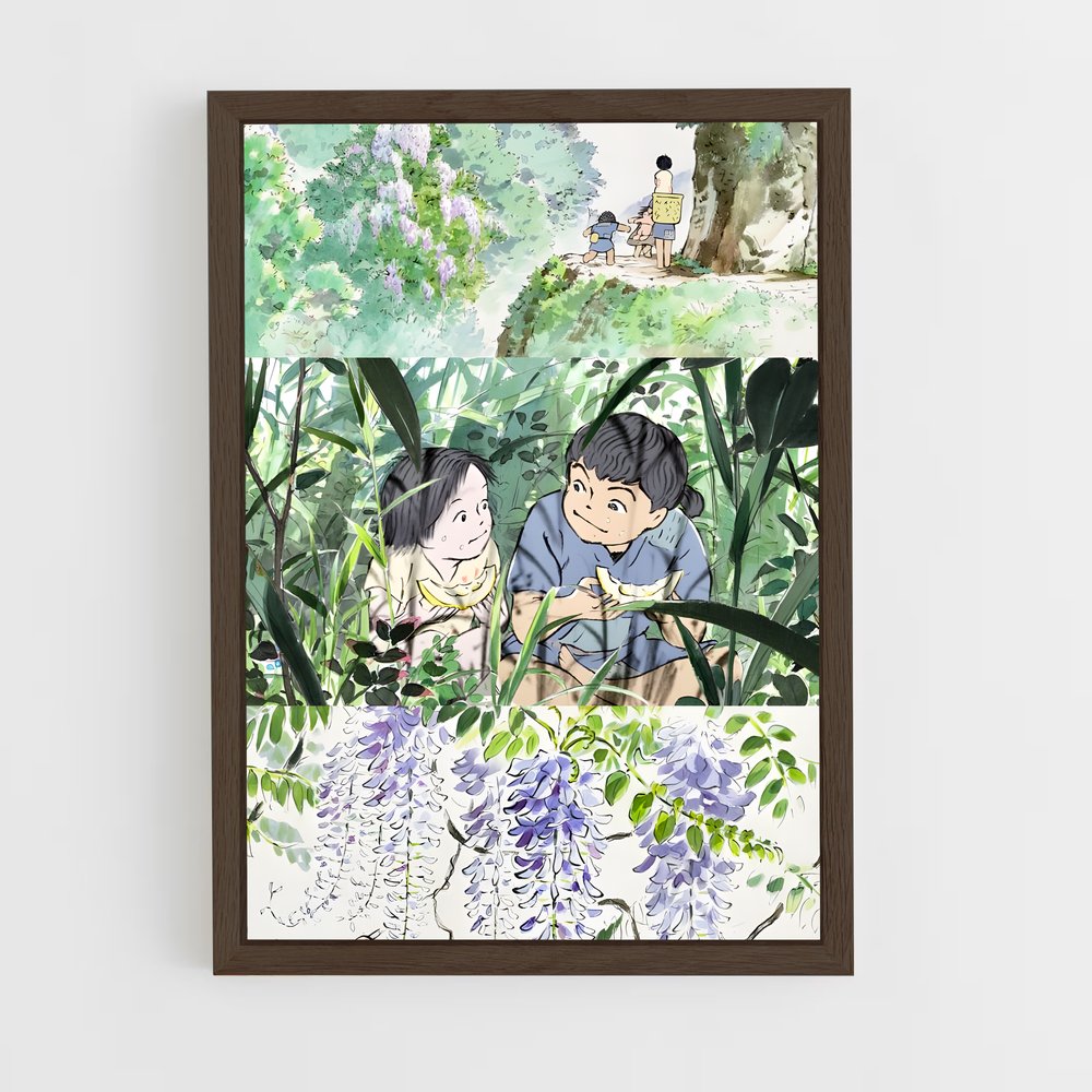 ap-the tale of princess kaguya-4 cadre Bois foncé