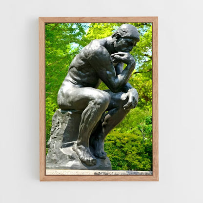 ap-the thinker rodin-1 cadre Bois clair
