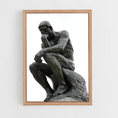 ap-the thinker rodin-2 cadre Bois clair