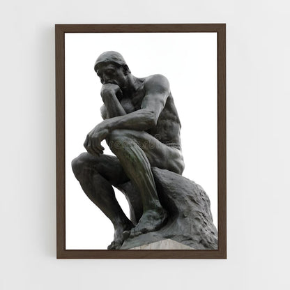 ap-the thinker rodin-2 cadre Bois foncé
