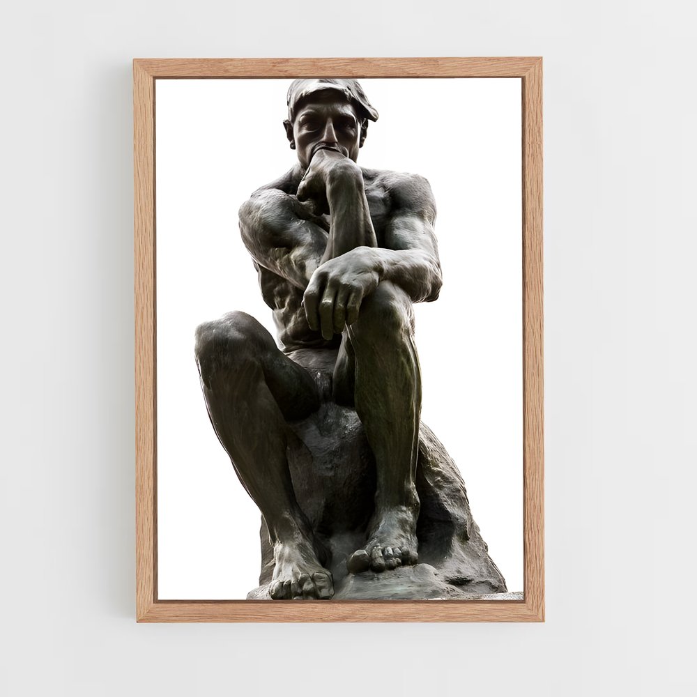 ap-the thinker rodin-3 cadre Bois clair