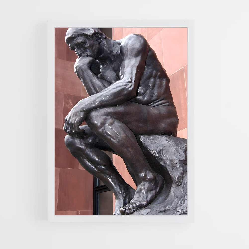 ap-the thinker rodin-4 cadre Blanc