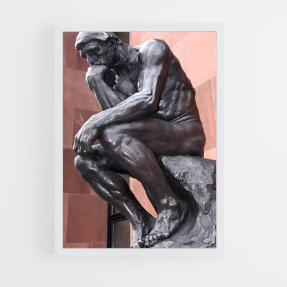 ap-the thinker rodin-4 cadre Blanc