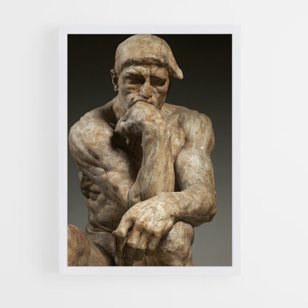 ap-the thinker rodin-5 cadre Blanc