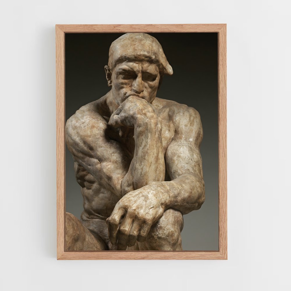 ap-the thinker rodin-5 cadre Bois clair