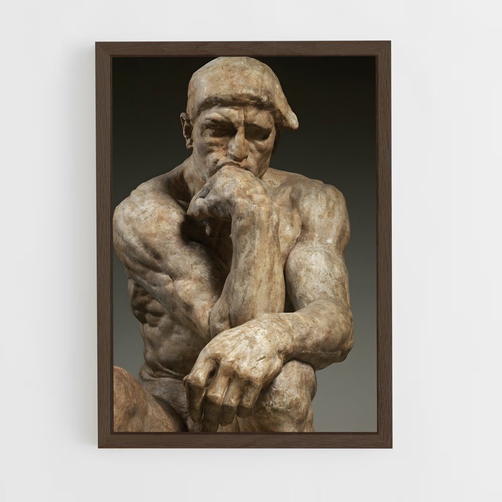 ap-the thinker rodin-5 cadre Bois foncé