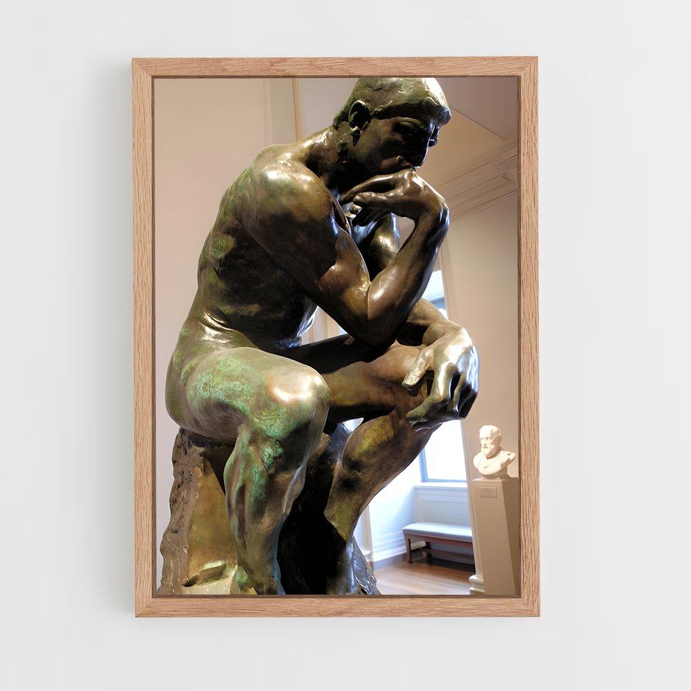 ap-the thinker rodin-6 cadre Bois clair