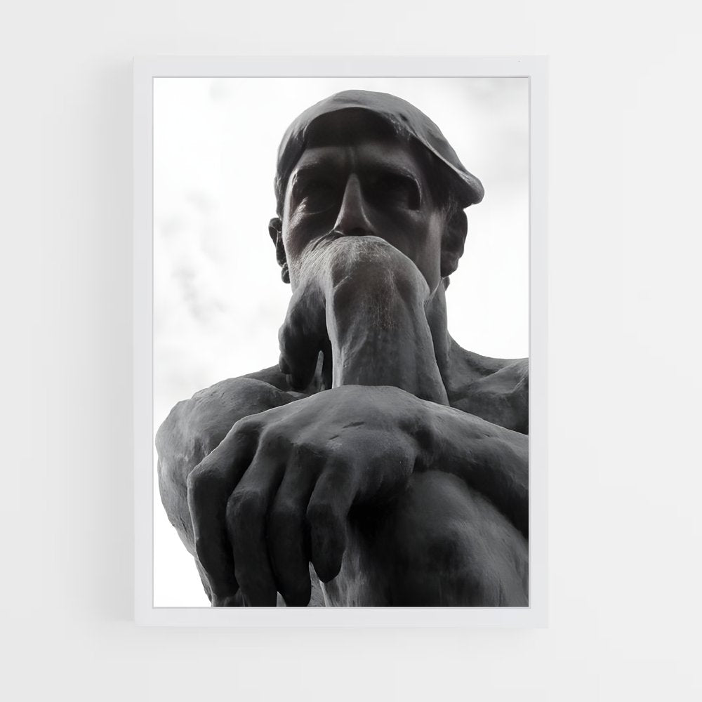 ap-the thinker rodin-7 cadre Blanc