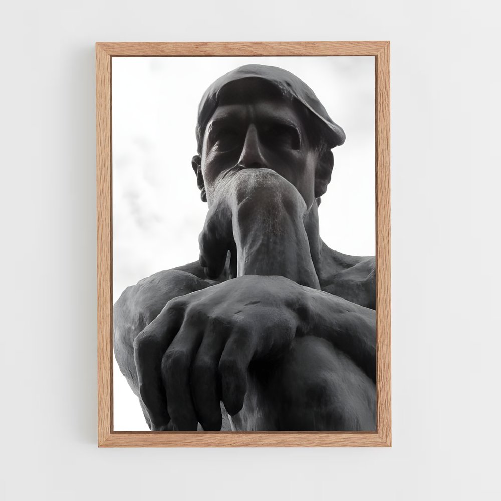 ap-the thinker rodin-7 cadre Bois clair